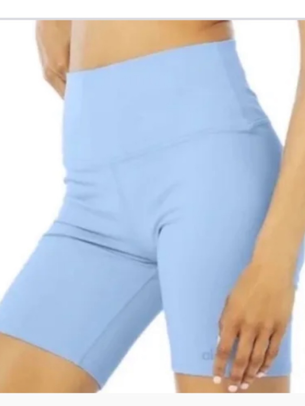 Alo Yoga Airbush High Waist Shorts Blue Small